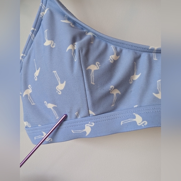 Blue Scoopneck Bikini Flamingo Print 2 pcs Periwinkle - Picture 8 of 11